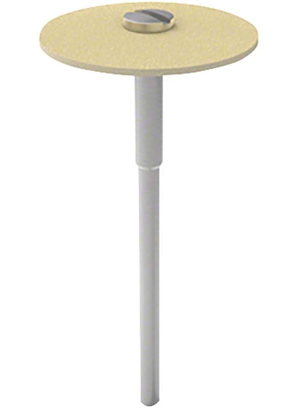 Schleifkörper YelloStone St. Linse auf grauem Hintergrund