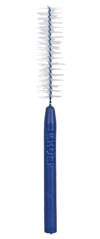 Interdentalbürste EKULF ph Professional lila, 0,9mm mit blauem Griff.