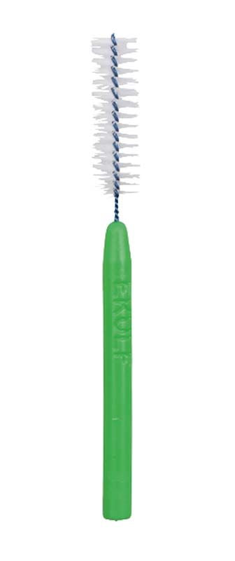 EKULF Interdentalbürste ph Professional grün mit konischem Bürstenkopf.