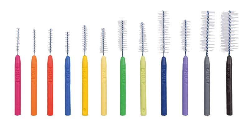 EKULF Interdentalbürsten ph Professional sortiert in verschiedenen Farben.