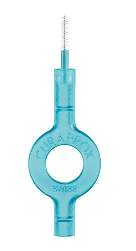 Ultrafeine CURAPROX CPS 06/409/50 Interdentalbürste in Türkis.