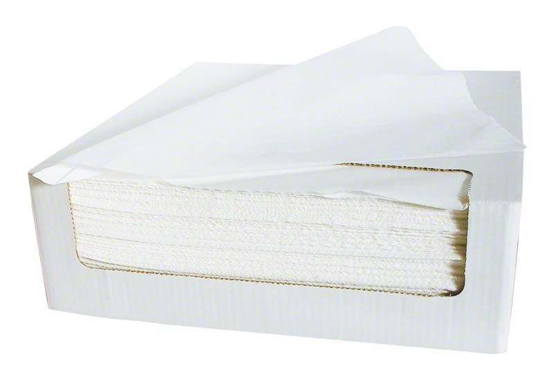 Hochwertige Papierservietten für den Dentalbereich in weißer Box.