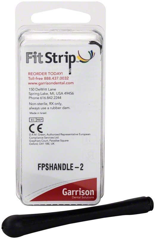 Verpackung der FitStrip™ Griffe mit schwarzem Handgriff.