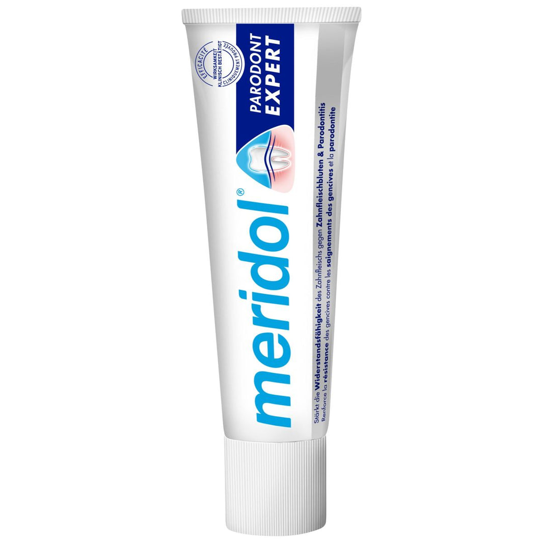 meridol® PARO EXPERT Zahnpasta-Tube für empfindliches Zahnfleisch und Parodontitis