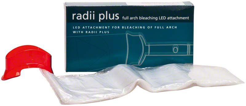 Rotes LED-Aufsatzgerät für Zahnbleaching mit Verpackung.