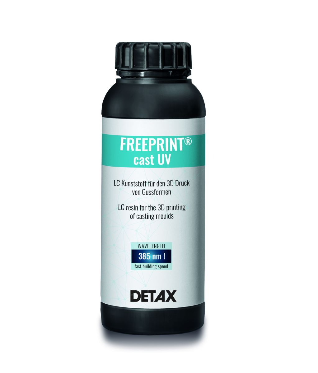 Freeprint® cast UV 500g Flasche mit Etikett für 3D-Druckharz.
