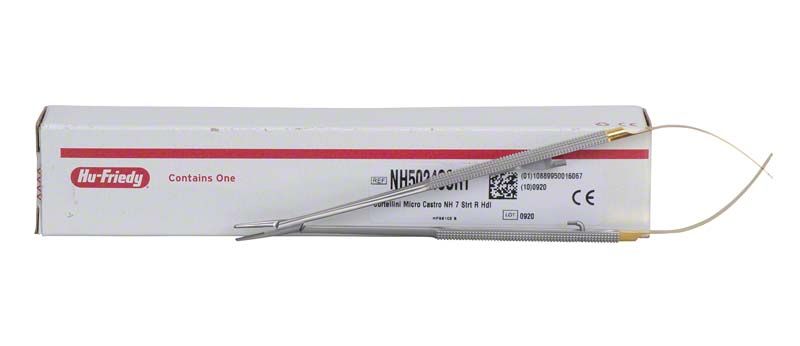 Mikrochirurgischer Nadelhalter Perma Sharp Cortellini vor Verpackung.