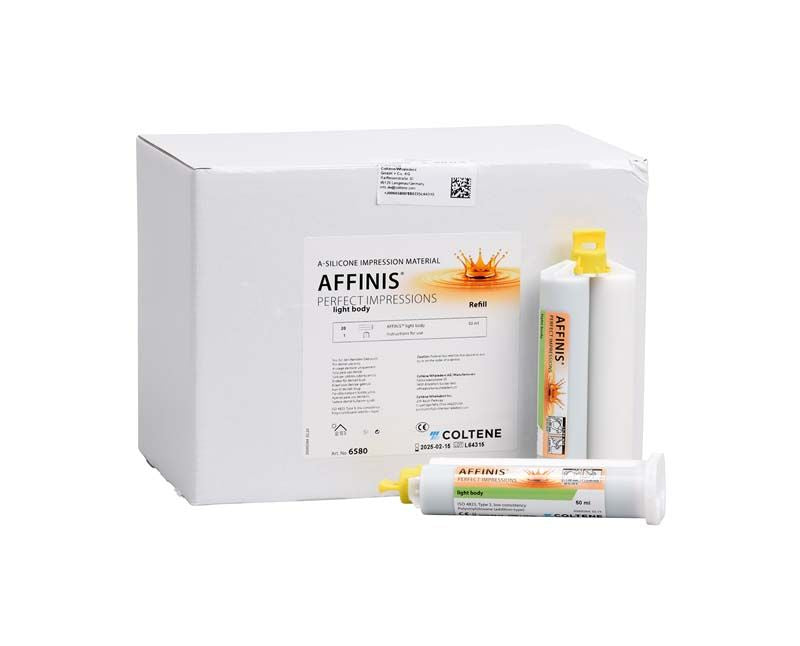 AFFINIS® System 50 light body Refill mit Kartuschen und Verpackung.