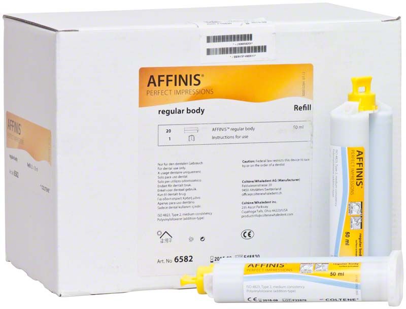 AFFINIS® System 50 regular body Nachfüllpackung mit Kartuschen und Verpackung.