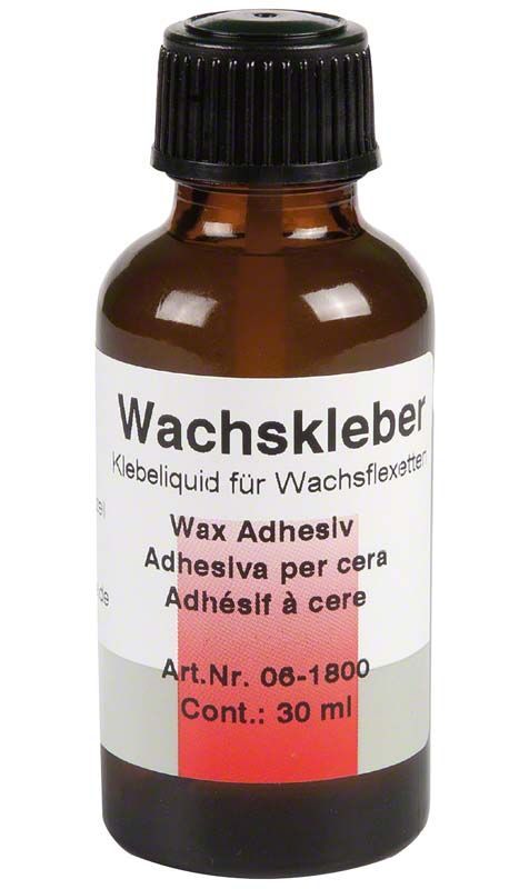 Wachskleber 30 ml Pinselglasflasche für Zahntechnik.
