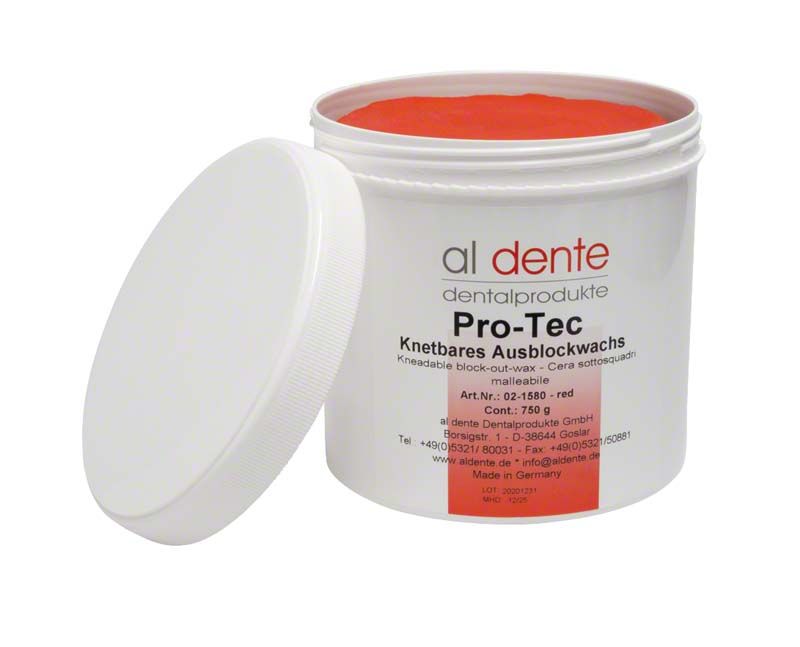 Pro-Tec Knetbares Ausblockwachs Dose 750 g mit rotem Wachs.