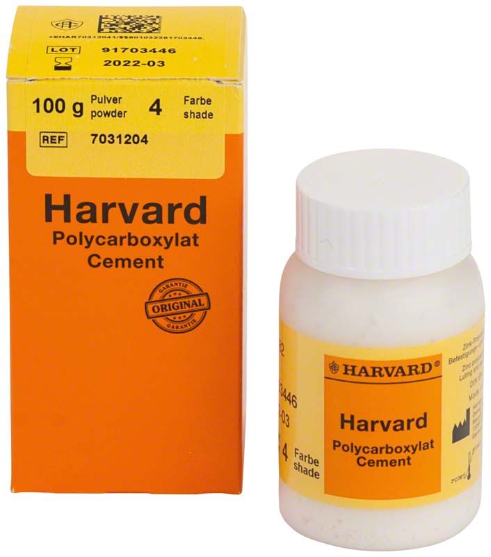 Harvard Polycarboxylat Cement Pulver 100g in Originalverpackung.