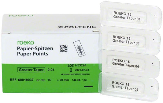 Image of ROEKO Papierspitzen Greater Taper 0.04 Cellpack Gr. 15