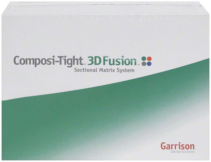 Verpackung des Composi-Tight® 3D Fusion™ Deluxe Sectional Matrix Kits von Garrison.