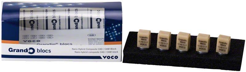 Grandio® blocs LT Gr. 12 A3,5 in Verpackung mit vier Blöcken auf schwarzer Halterung.