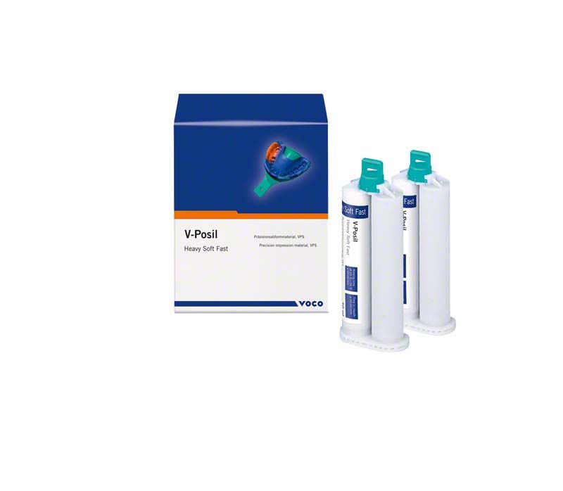 V-Posil Heavy Soft Fast Abformsilikon, 2 Kartuschen à 380ml, mit Verpackung.