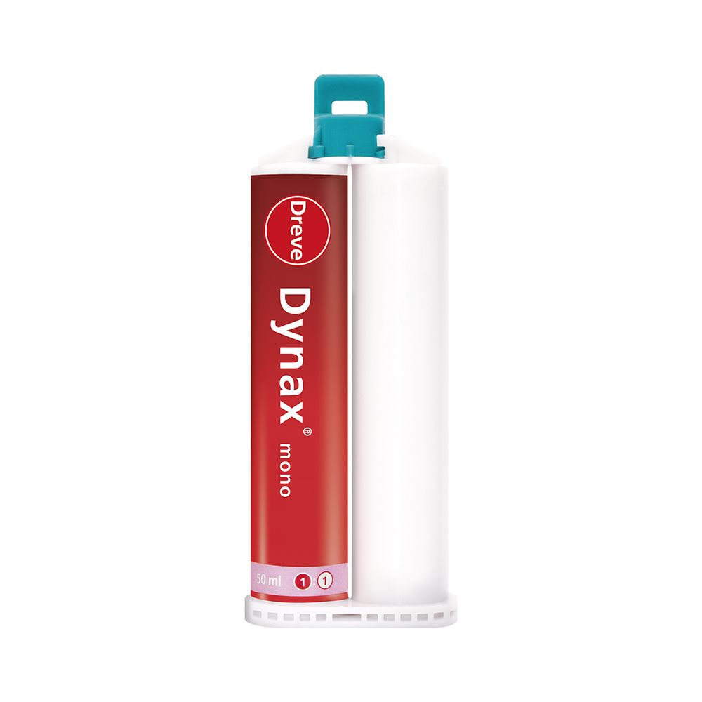 Dynax® mono Doppelkartuschen A-Silikon 2 x 50ml mit rotem Etikett.