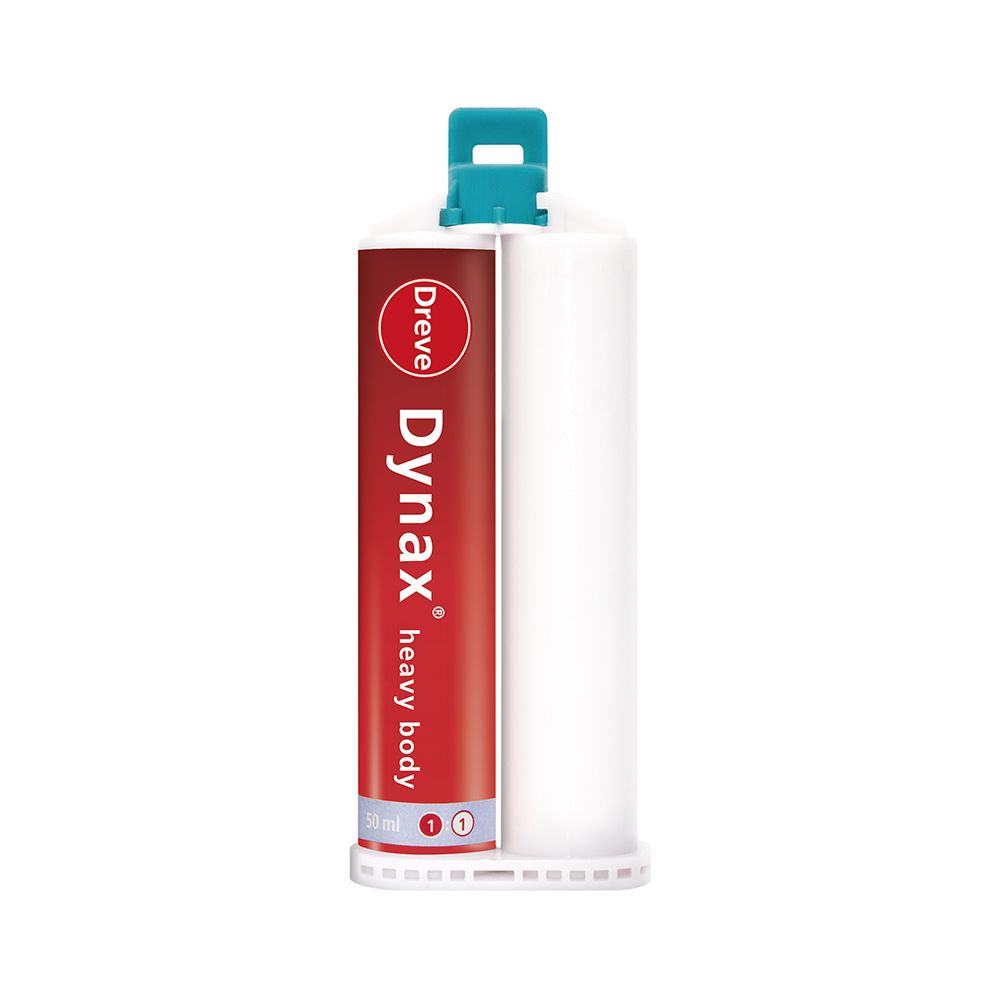 Dynax® heavy body Doppelkartusche 2 x 50ml mit rotem Etikett.