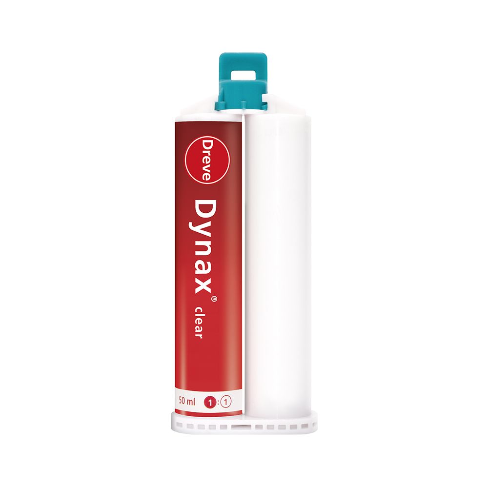 Dynax® clear Doppelkartusche 2 x 50ml für präzise Implantatabformungen.