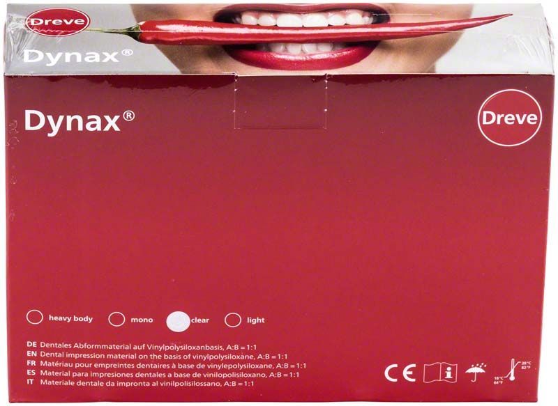 Dynax® Doppelkartuschen, 8 x 50ml, rote Verpackung mit Produktname und Logo.