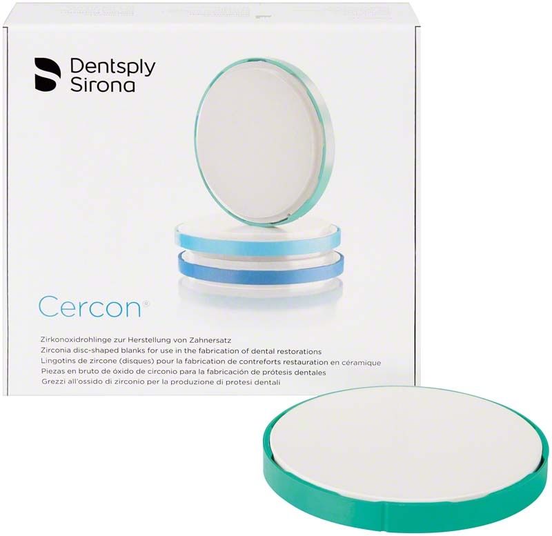 Zirkondioxid-Rohling Cercon® xt Disk 25 C3 für Zahnersatz-Herstellung.