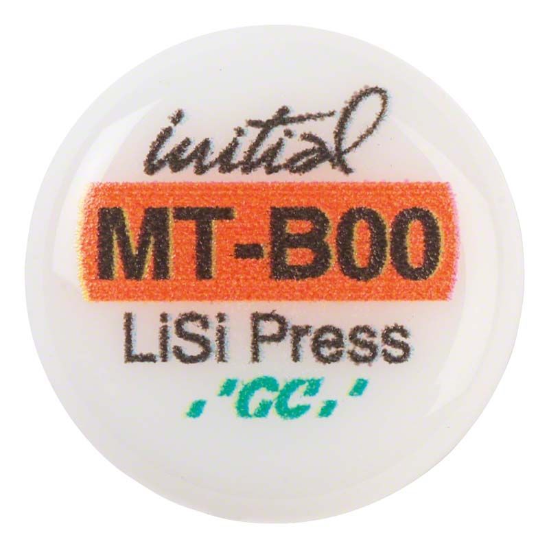 Runde Verpackung der GC Initial™ LiSi Press MT B00 Zahntechnikscheibe