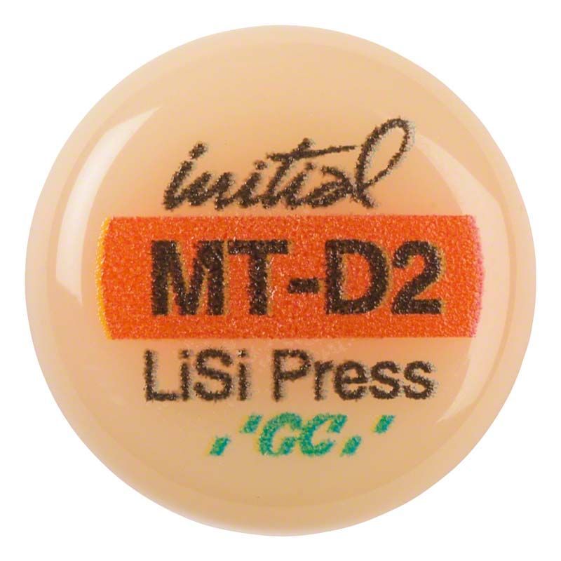 GC Initial™ LiSi Press MT D2 Kapsel mit Produktaufdruck