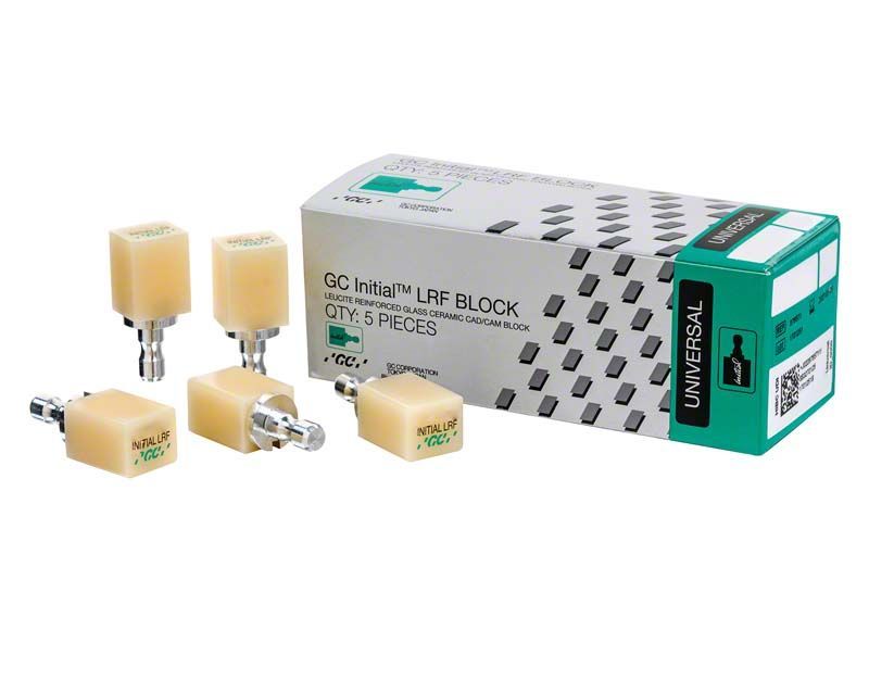 GC Initial™ LRF HT-14L Universal B1 Keramikblöcke mit Verpackung.