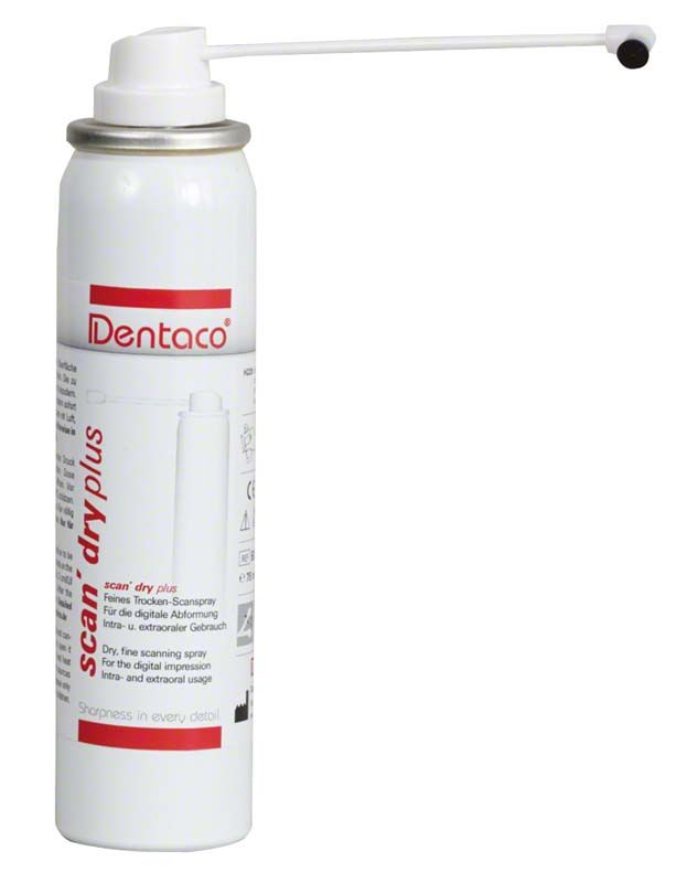 Scan`dry plus Dose 75ml mit Applikationskanüle für präzise Zahnabformungen.