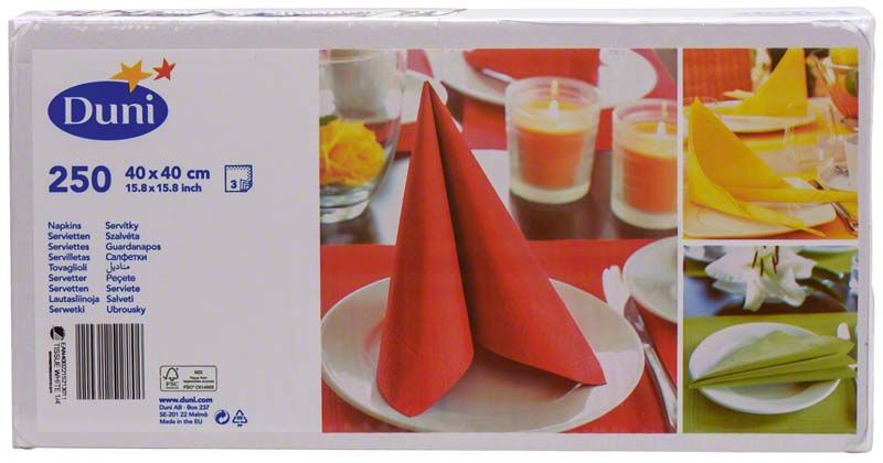 Zelltuchservietten in mintblauer Verpackung, 40x40 cm, 3-lagig, 250 Stück.