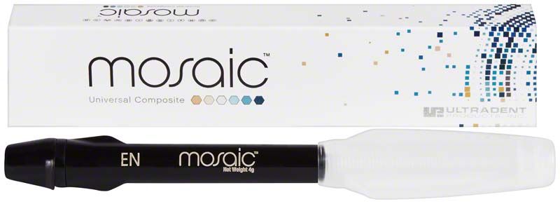 Mosaic™ Spritzen Enamel Neutral mit Verpackung und Logoansicht