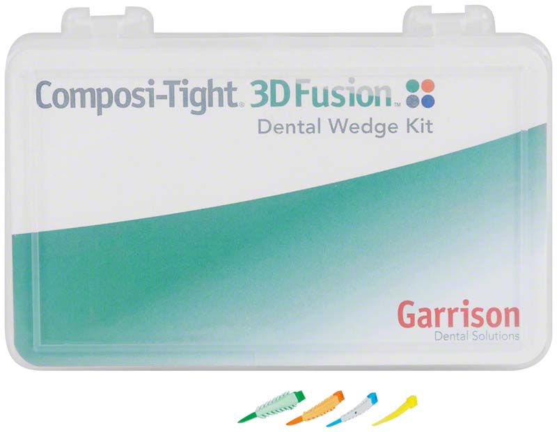 Composi-Tight 3D Fusion Keile Kit in transparenter Kunststoffverpackung mit Logo.