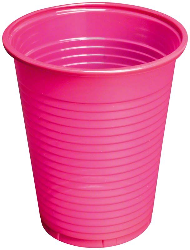 Monoart pinker Einweg-Mundspülbecher 180ml aus Polypropylen.