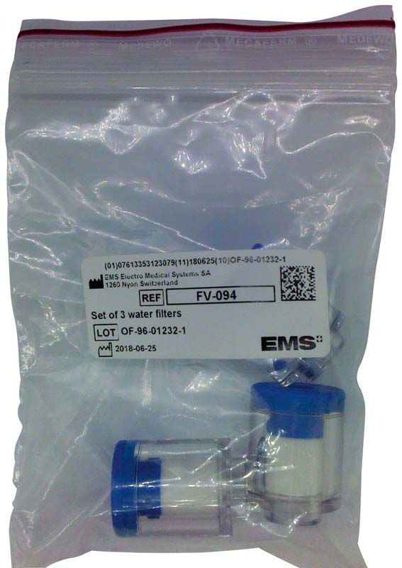 Ersatz-Wasserfilter für AIR-FLOW Geräte, Set aus drei Stück.