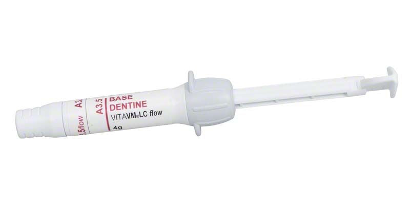 VITA VM® LC flow BASE DENTINE A3,5 in weißem Applikator.