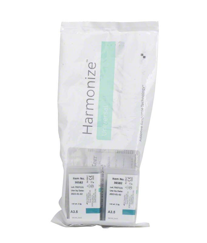 Harmonize™ Unidose Schmelz A3,5 Verpackung mit zwei Applikatorkapseln sichtbar.