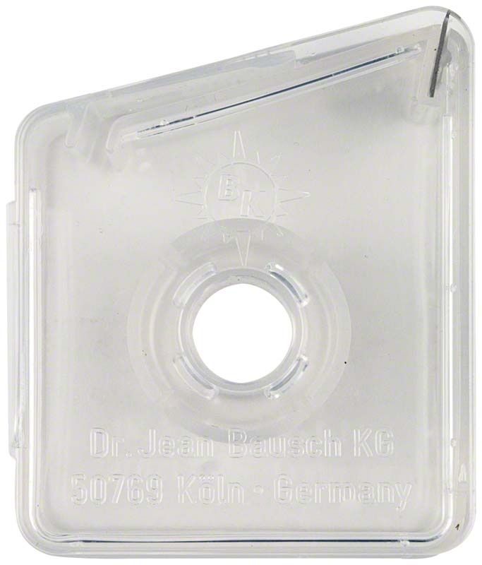 Transparente Kunststoffverpackung für Arti-Fol Rollenspender 22mm von Bausch.