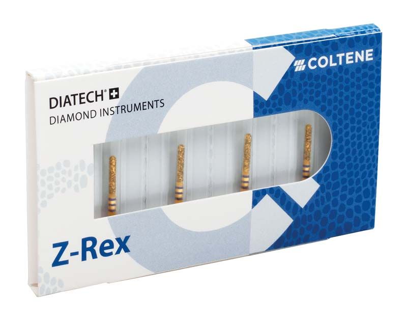 Verpackung von DIATECH Z-Rex Diamant FG 379N 023 mit Diamantbohrern.