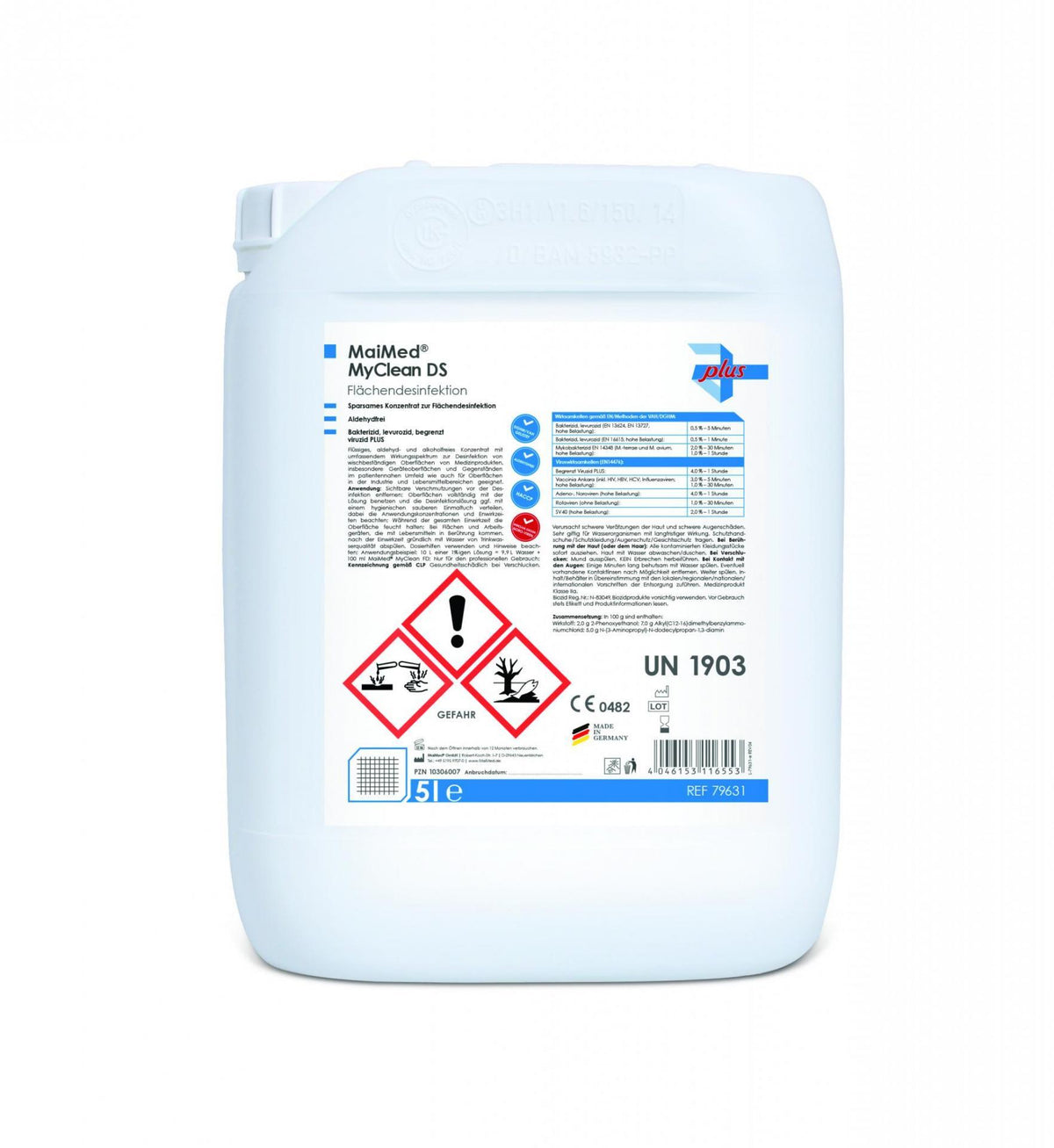 Kanister mit 5 L MyClean FD Flächendesinfektion Flüssigkonzentrat von Maimed.