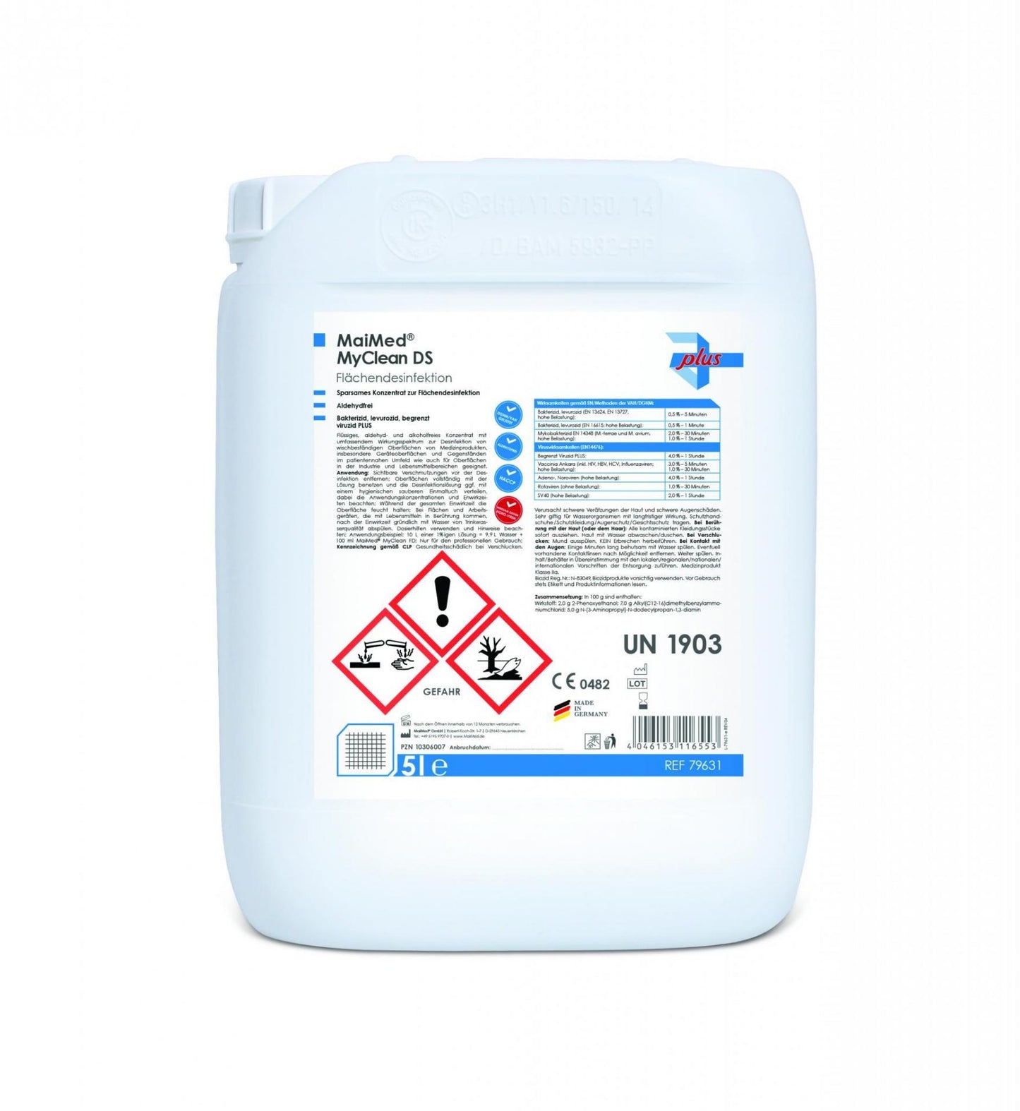 Kanister mit 5 L MyClean FD Flächendesinfektion Flüssigkonzentrat von Maimed.