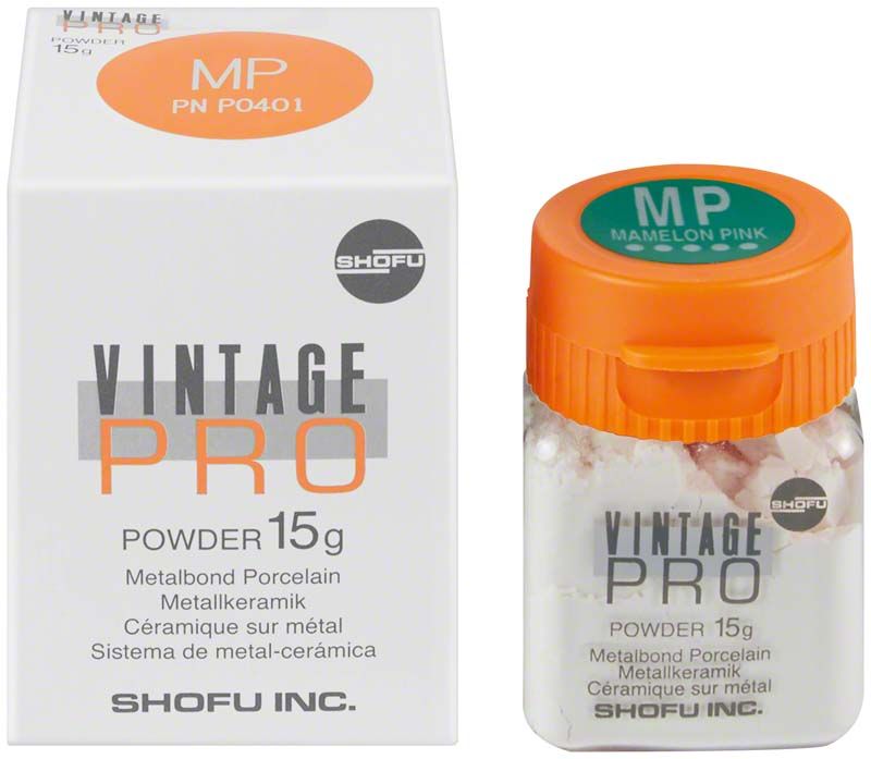 Vintage PRO Mamelon Pink Metallkeramik-Pulver, 15g, mit Verpackung.