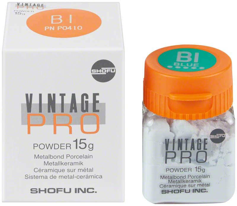 Vintage PRO Metallkeramik-Pulver 15g mit Verpackung.