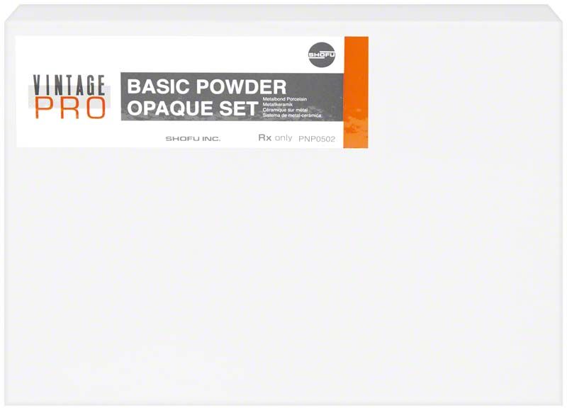 Vintage PRO Powder Opaque Basic Set Verpackung mit Produktdetails.