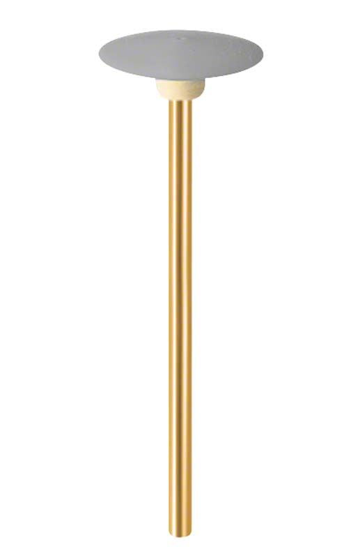 Dentale Schleifscheibe EVE DIATEMP DTP-H16 mit goldenem Schaft.