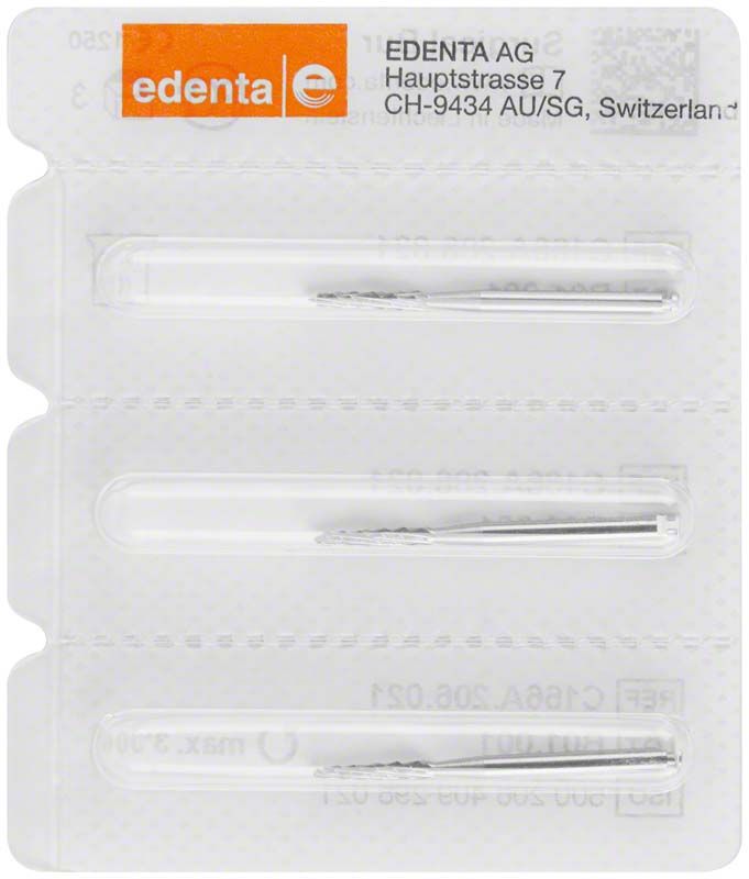 Verpackung von Knochenfräser C166A 021 RAXL mit drei Einheiten.