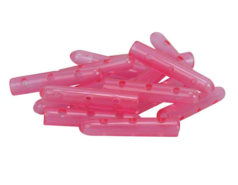 Spitzenschutzkappen aus pinkem Kunststoff und Silikon für dentale Instrumente.