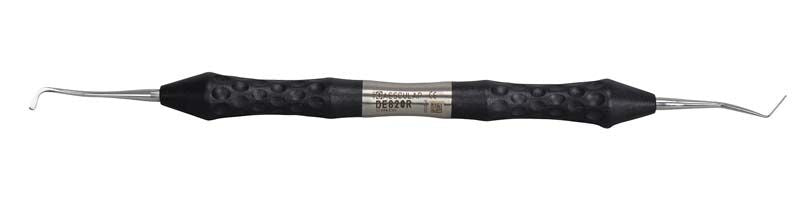 Heidemann Spatel 1,5/1,5mm mit schwarzem Griff und metallischen Enden.