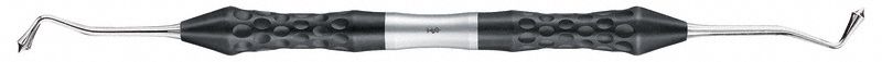 Zahnmedizinisches Modellierinstrument mit ergonomischem Griff und doppelter Spitze.