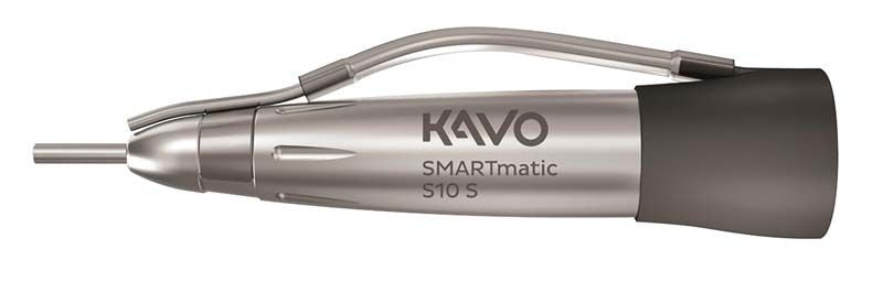 Zahnärztliches Handstück SMARTmatic S10 S aus Metall mit schwarzem Griff.