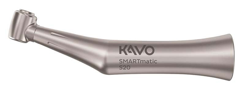 SMARTmatic Winkelstück S20 aus rostfreiem Edelstahl für zahnmedizinische Anwendungen.
